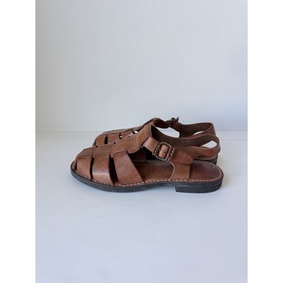 COLE HAAN FISHERMAN Sandals Women's Size 11 AA Brown Shoes 100% Leather Brazil - Picture 2 of 10